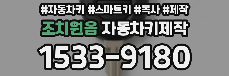 조치원읍 자동차키제작