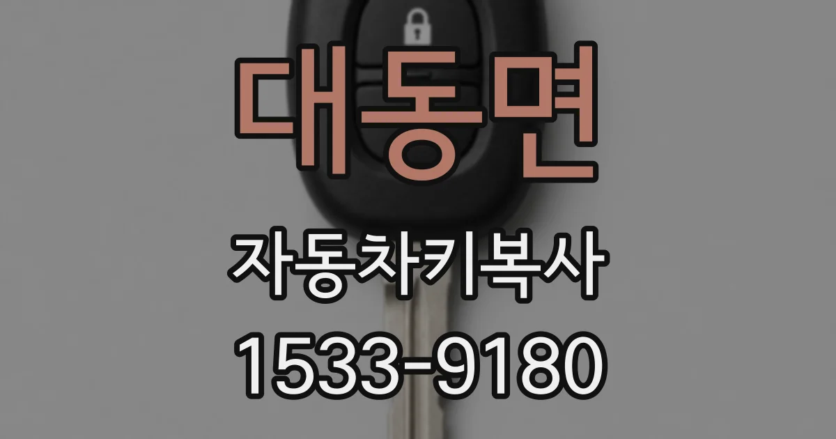 대동면 자동차키복사