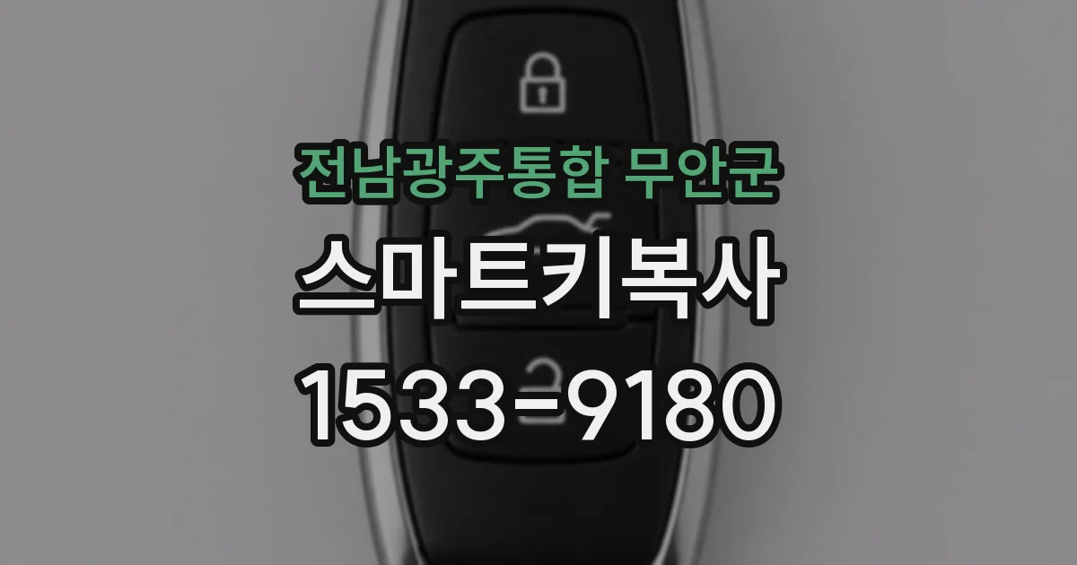 전남광주통합 무안군 스마트키복사