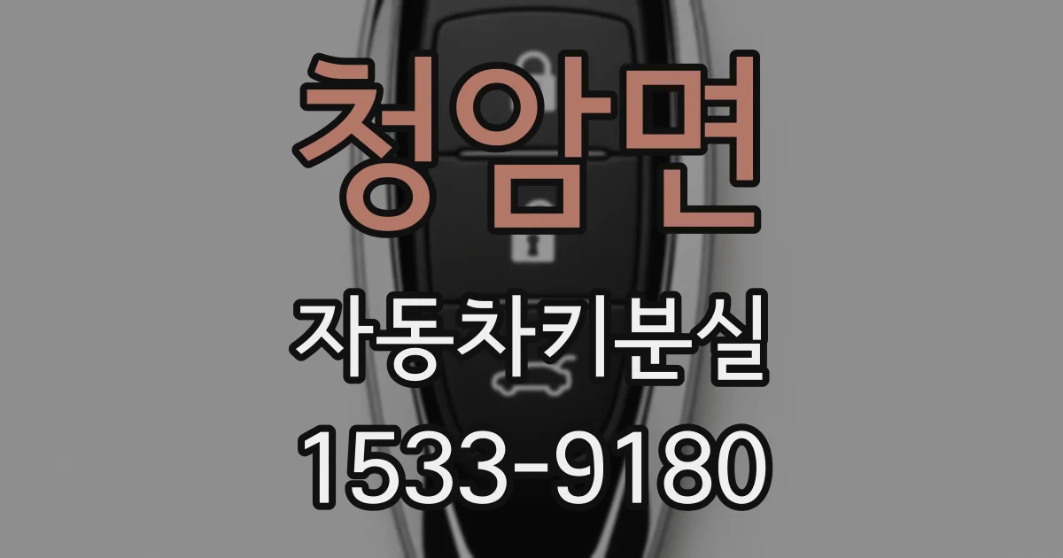 청암면 자동차키분실