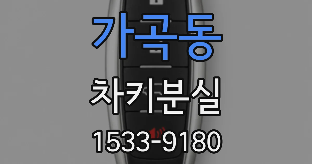 가곡동 차키분실