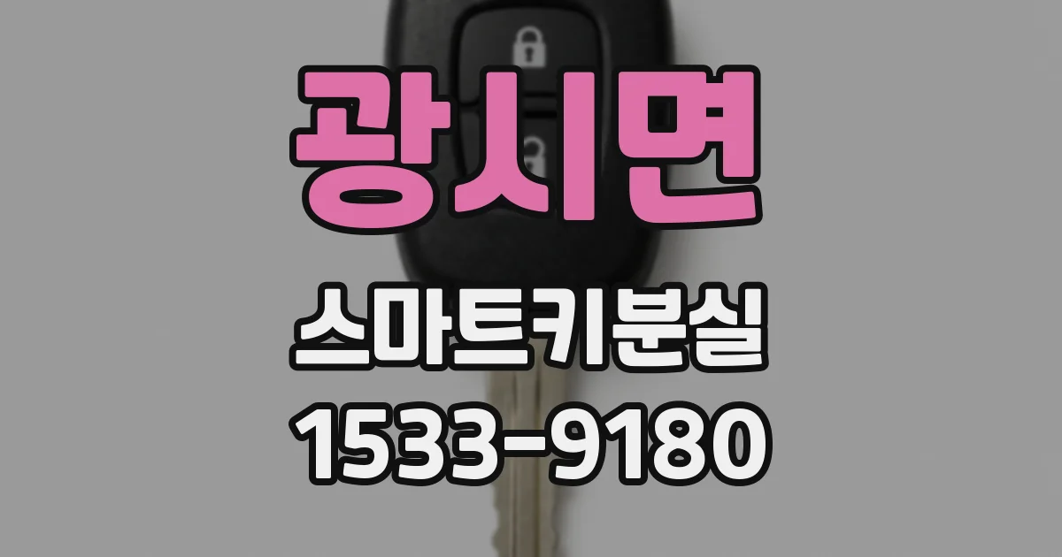 광시면 스마트키분실