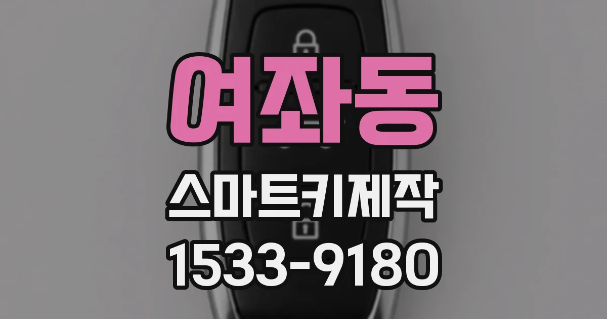 여좌동 스마트키제작