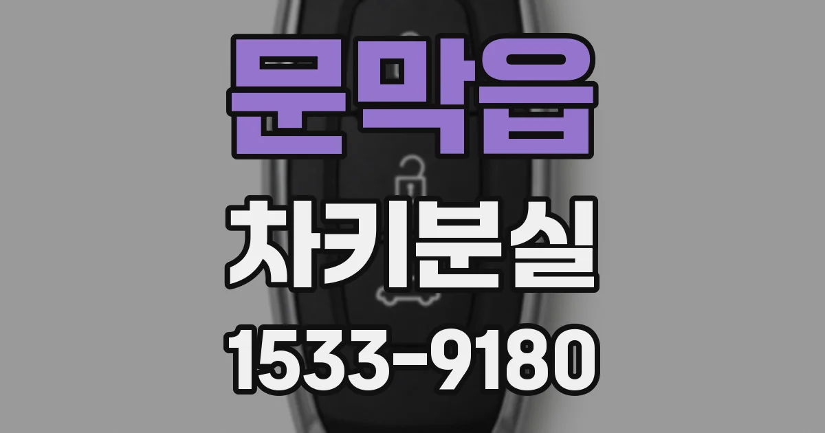 문막읍 차키분실