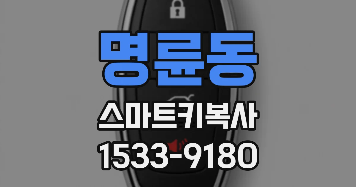 명륜동 스마트키복사