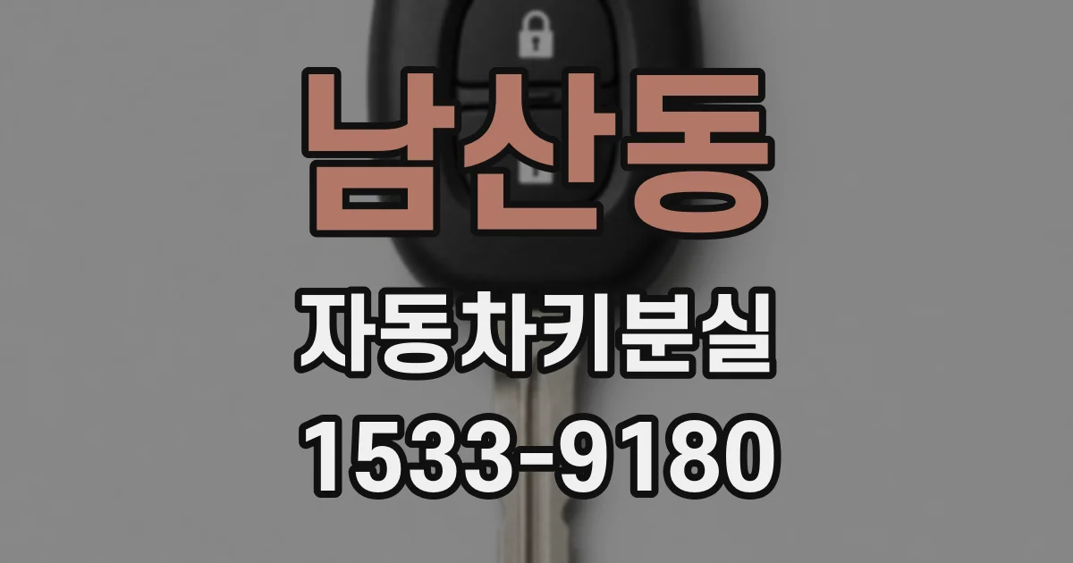 남산동 자동차키분실