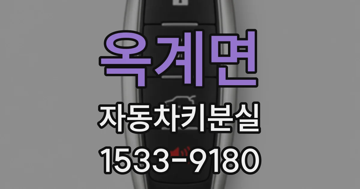 옥계면 자동차키분실