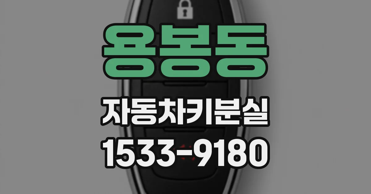 용봉동 자동차키분실