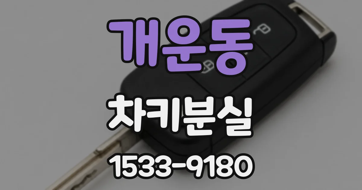 개운동 차키분실