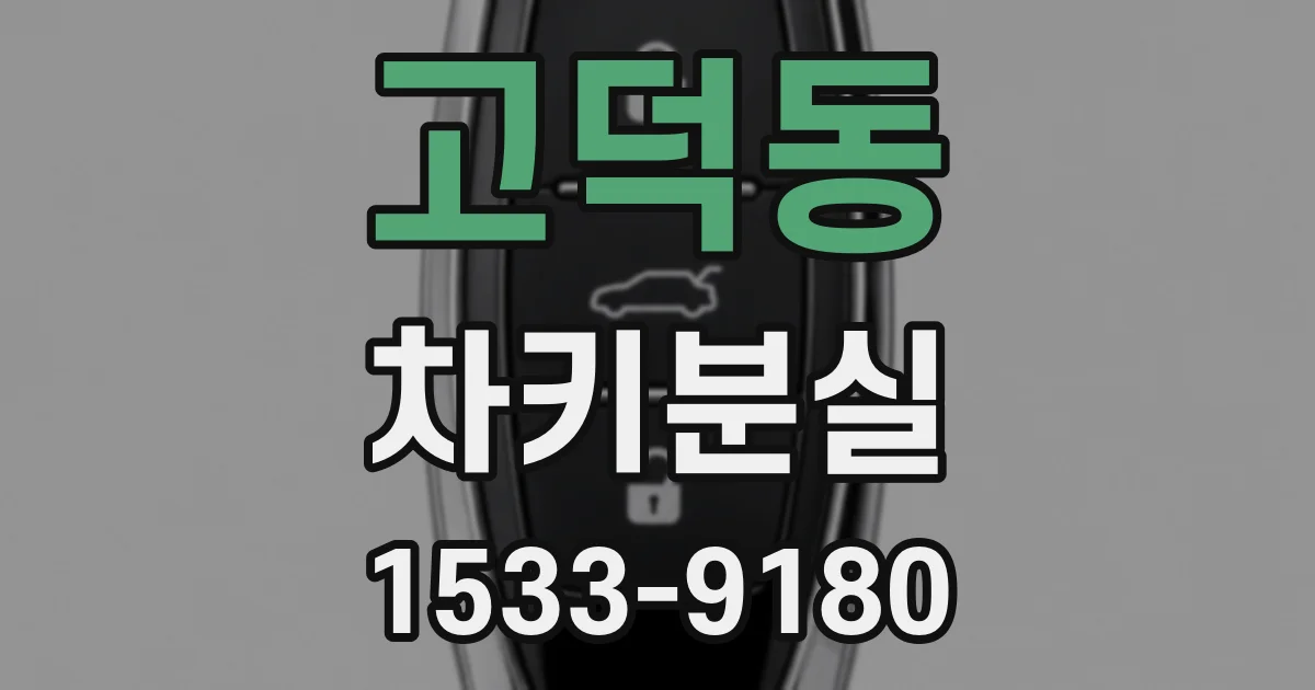 고덕동 차키분실