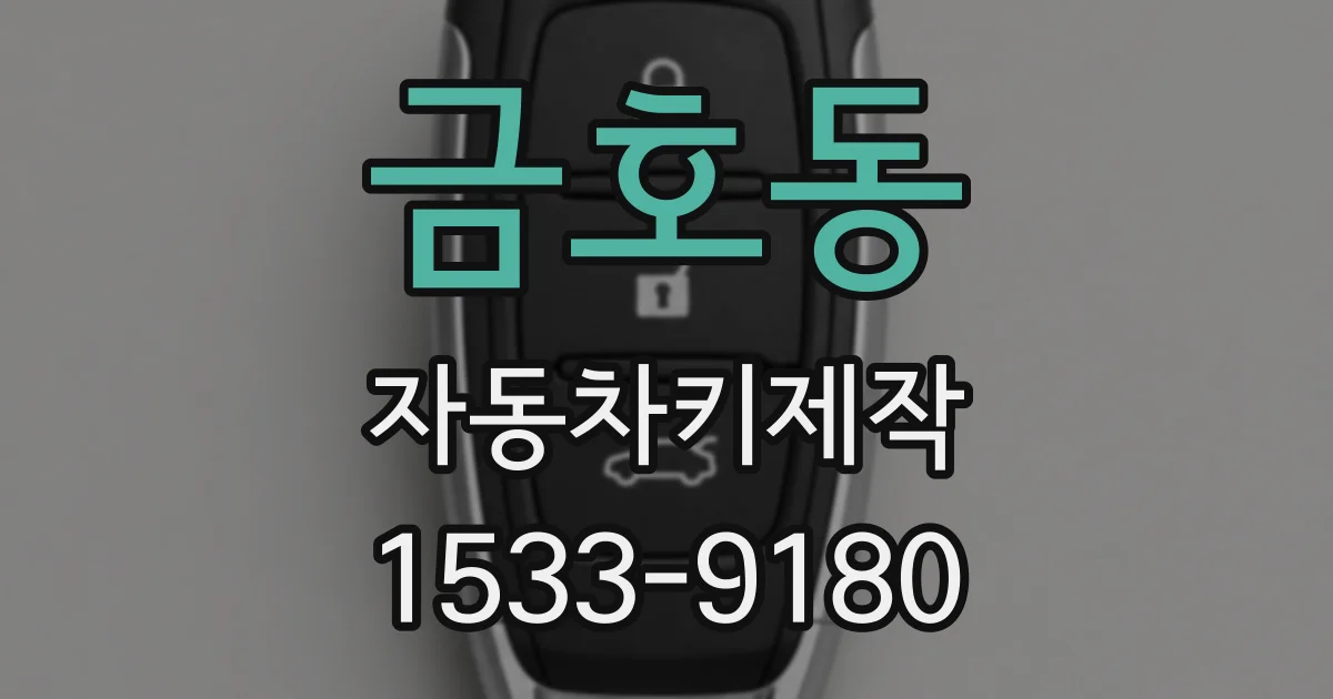 금호동 자동차키제작