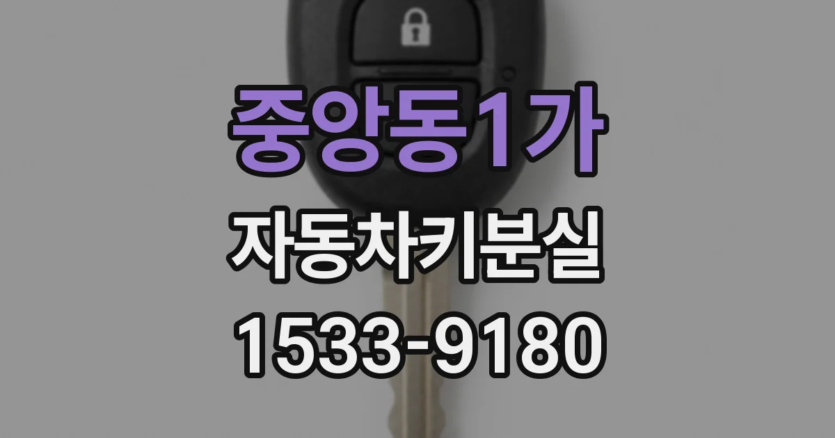 중앙동1가 자동차키분실