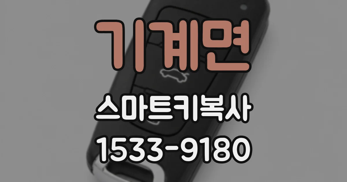 기계면 스마트키복사
