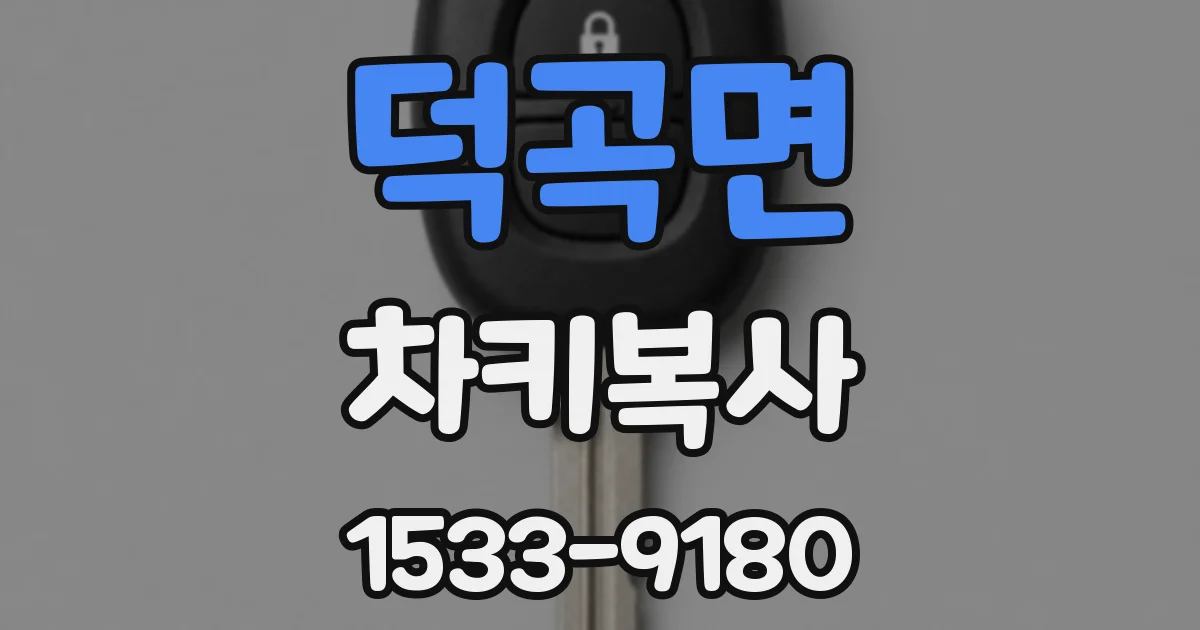 덕곡면 차키복사