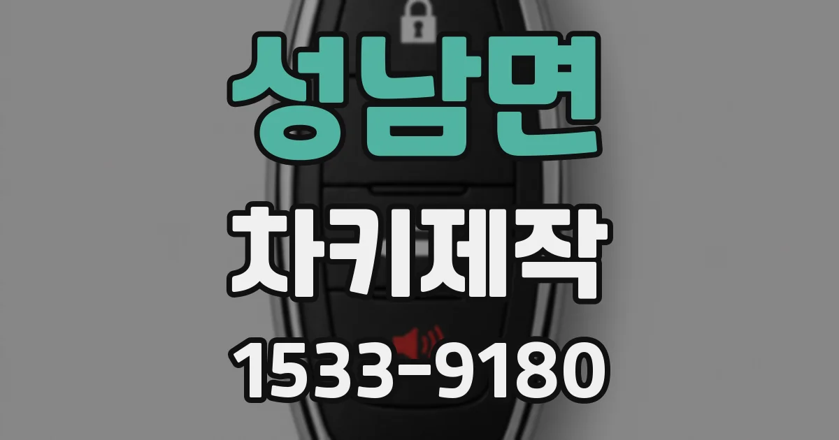 성남면 차키제작