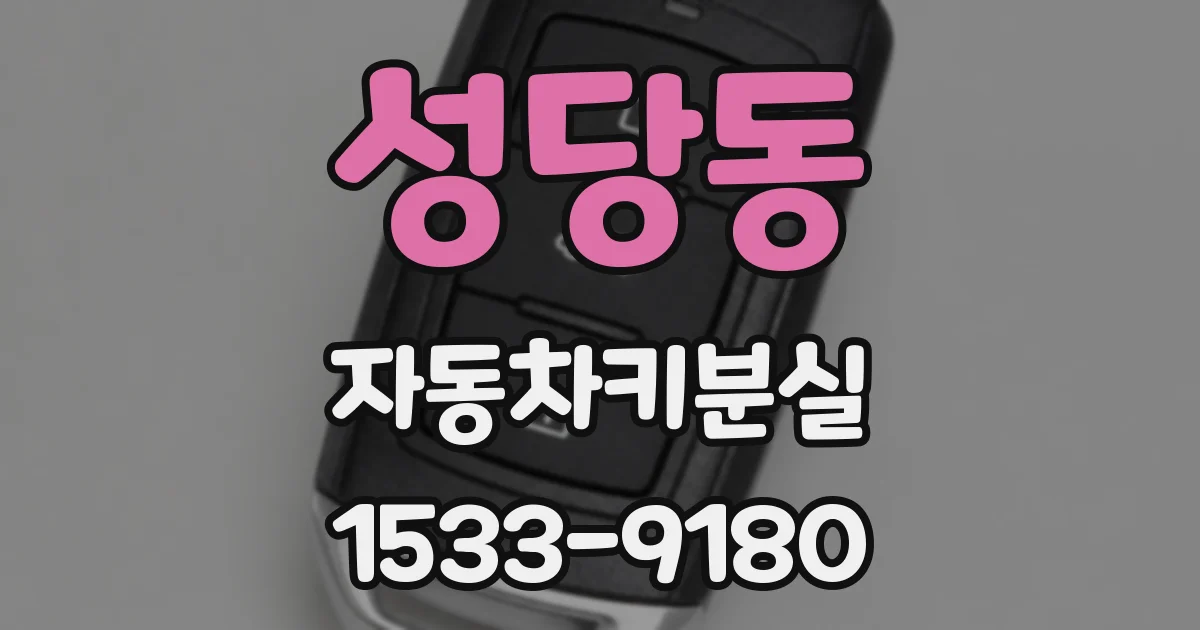 성당동 자동차키분실