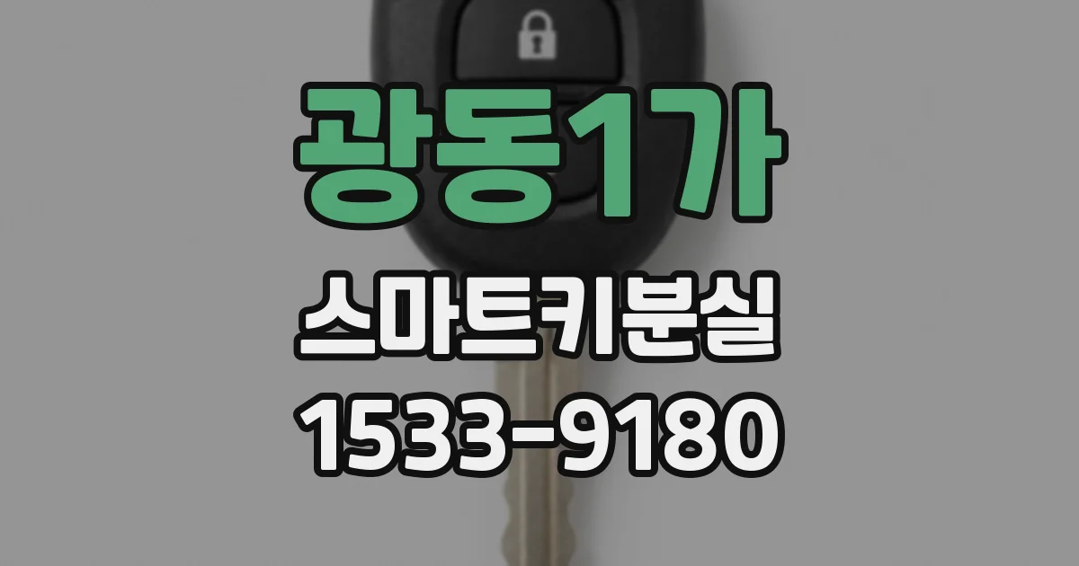 광동1가 스마트키분실