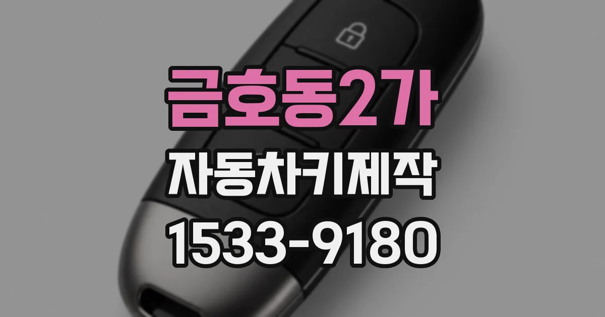 금호동2가 자동차키제작