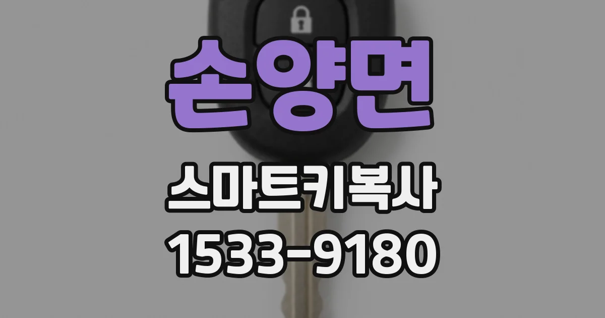 손양면 스마트키복사