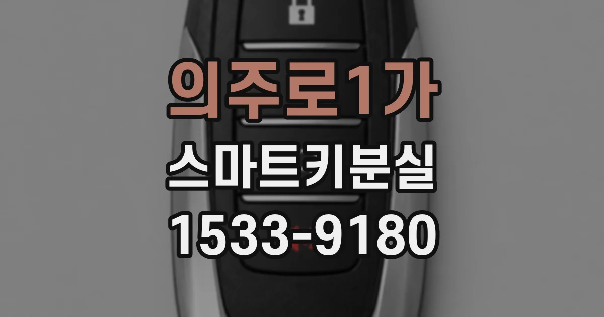 의주로1가 스마트키분실