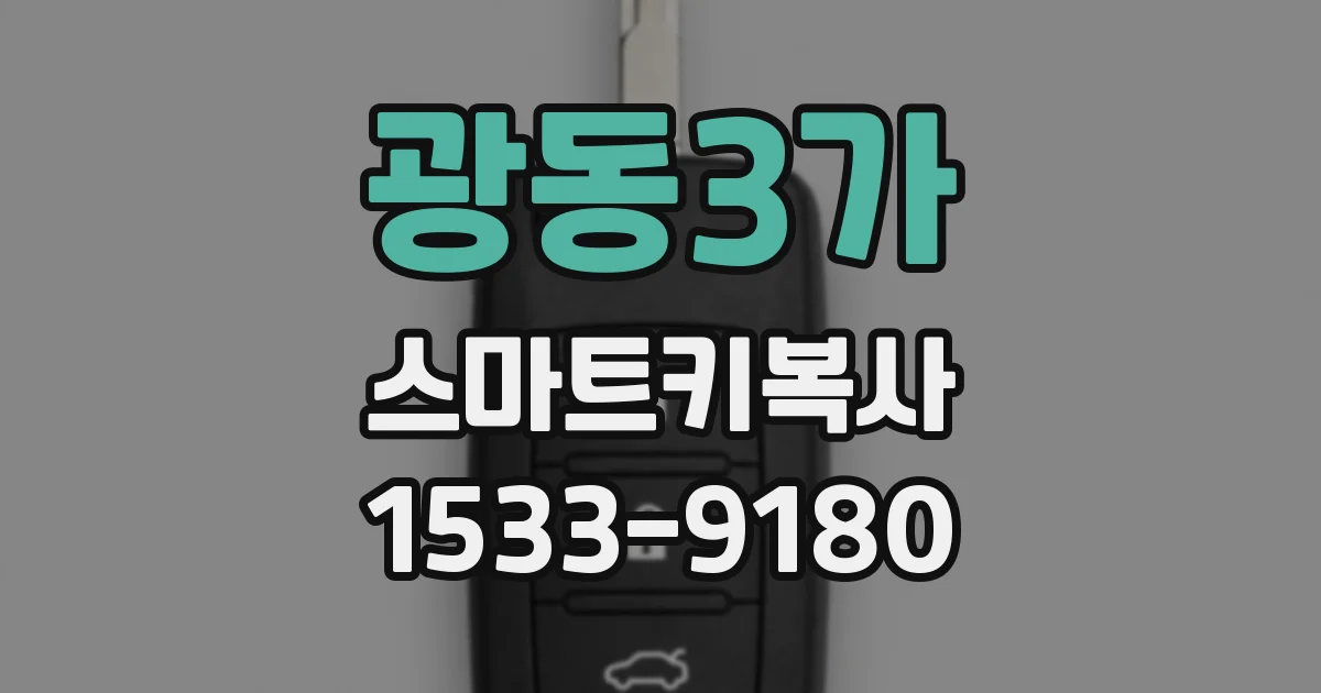 광동3가 스마트키복사