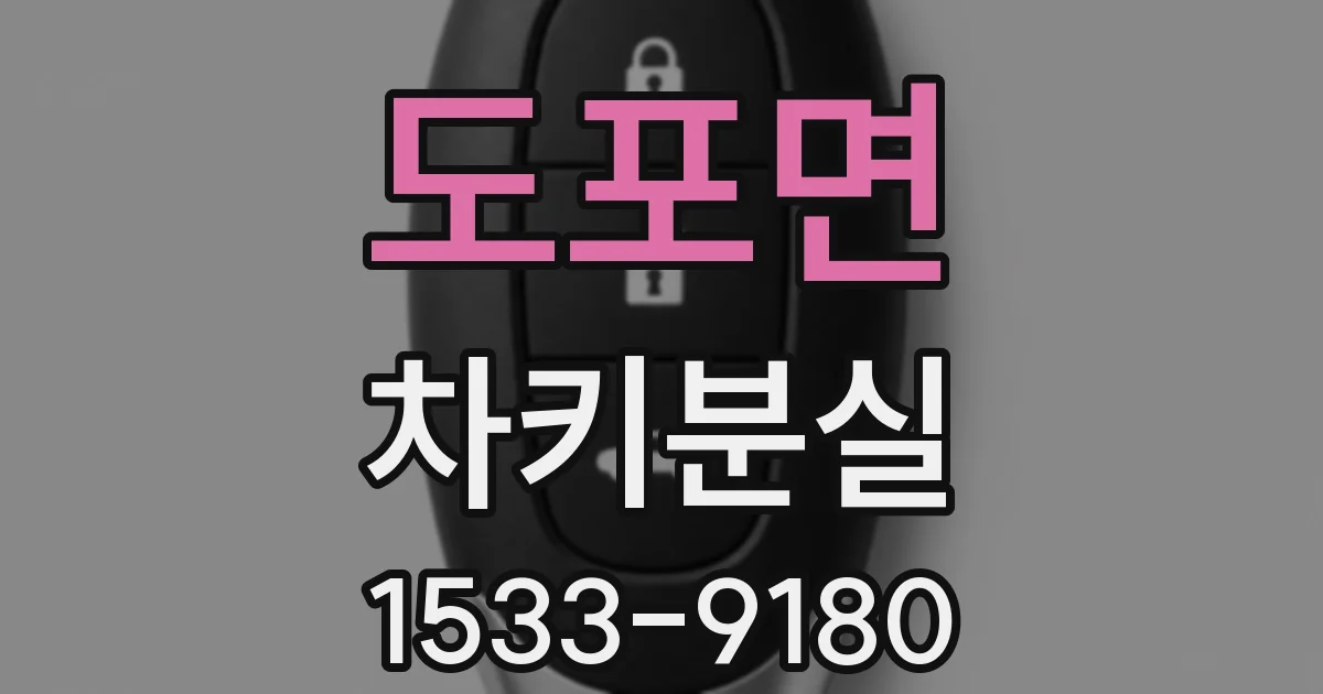 도포면 차키분실