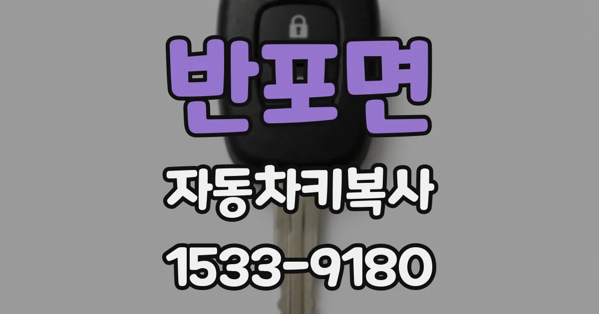 반포면 자동차키복사