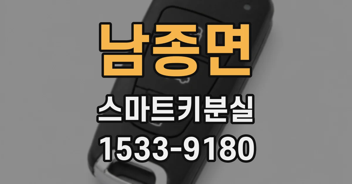 남종면 스마트키분실