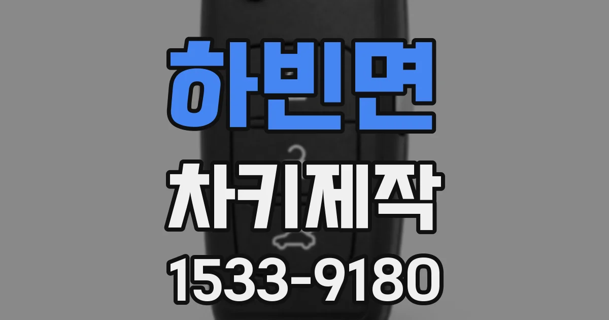 하빈면 차키제작