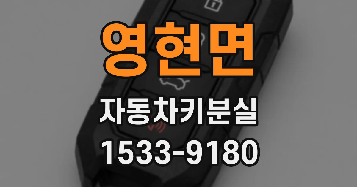 영현면 자동차키분실