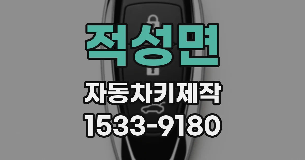 적성면 자동차키제작
