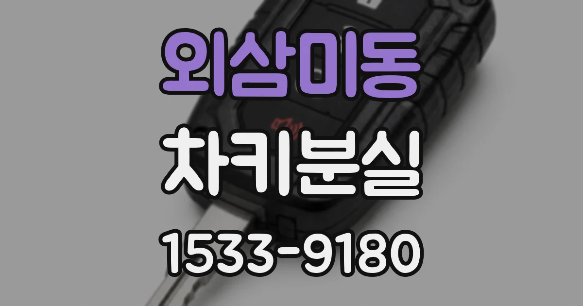 외삼미동 차키분실