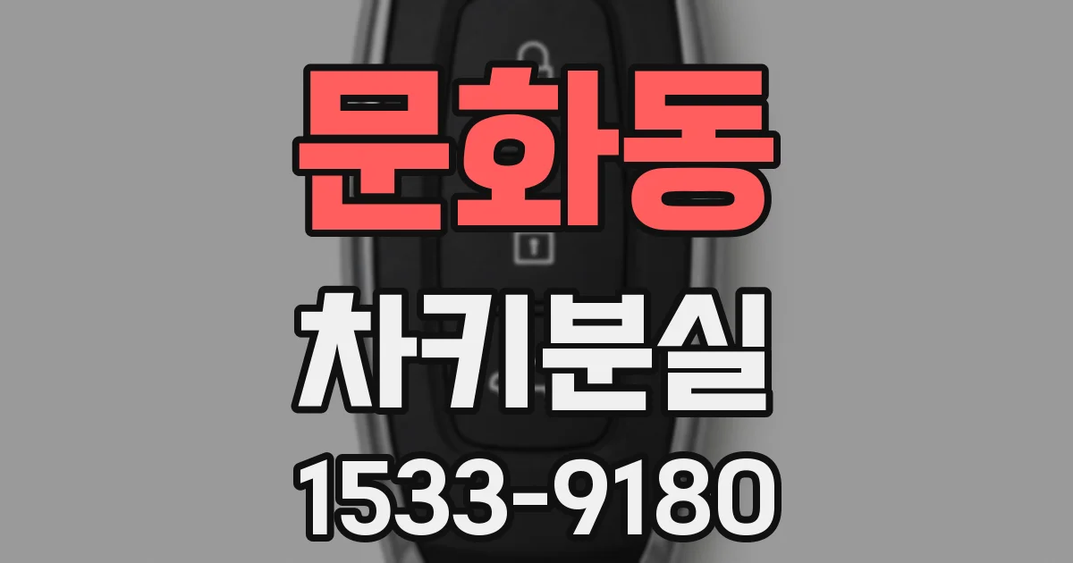 문화동 차키분실