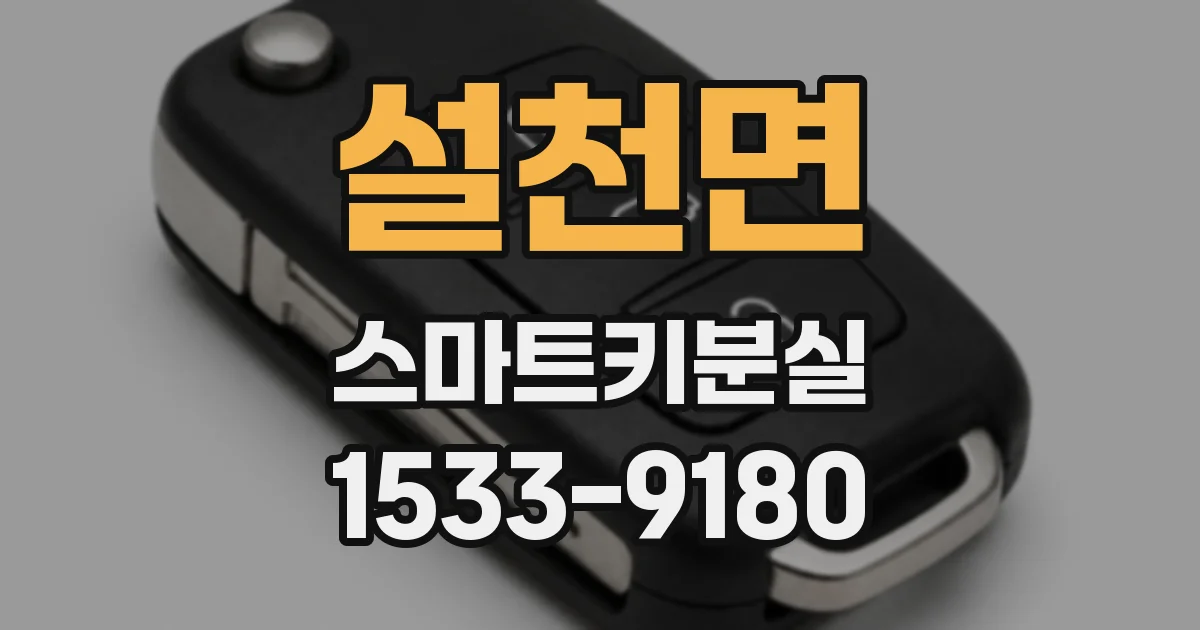 설천면 스마트키분실