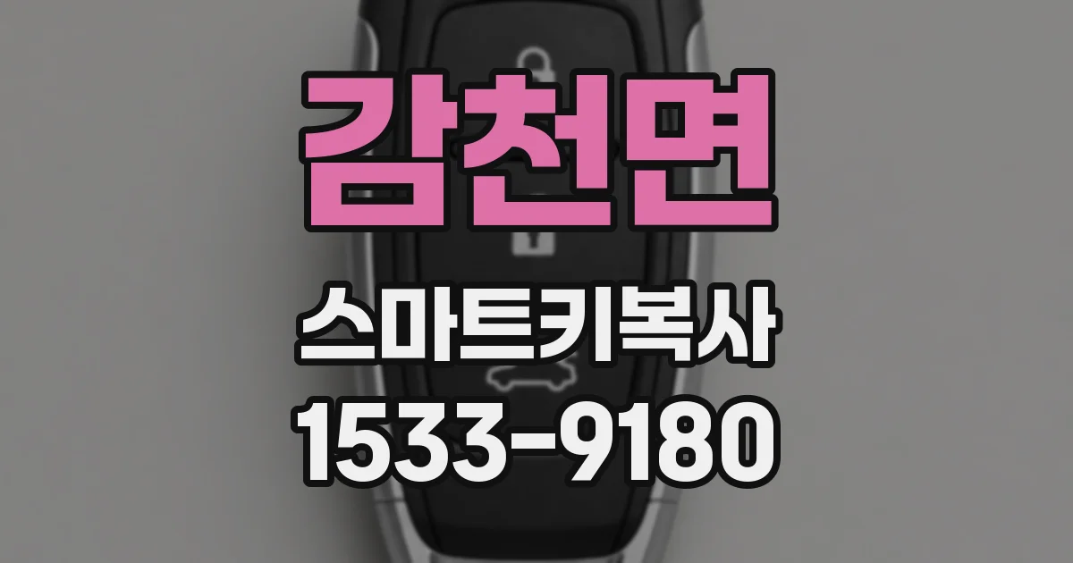 감천면 스마트키복사