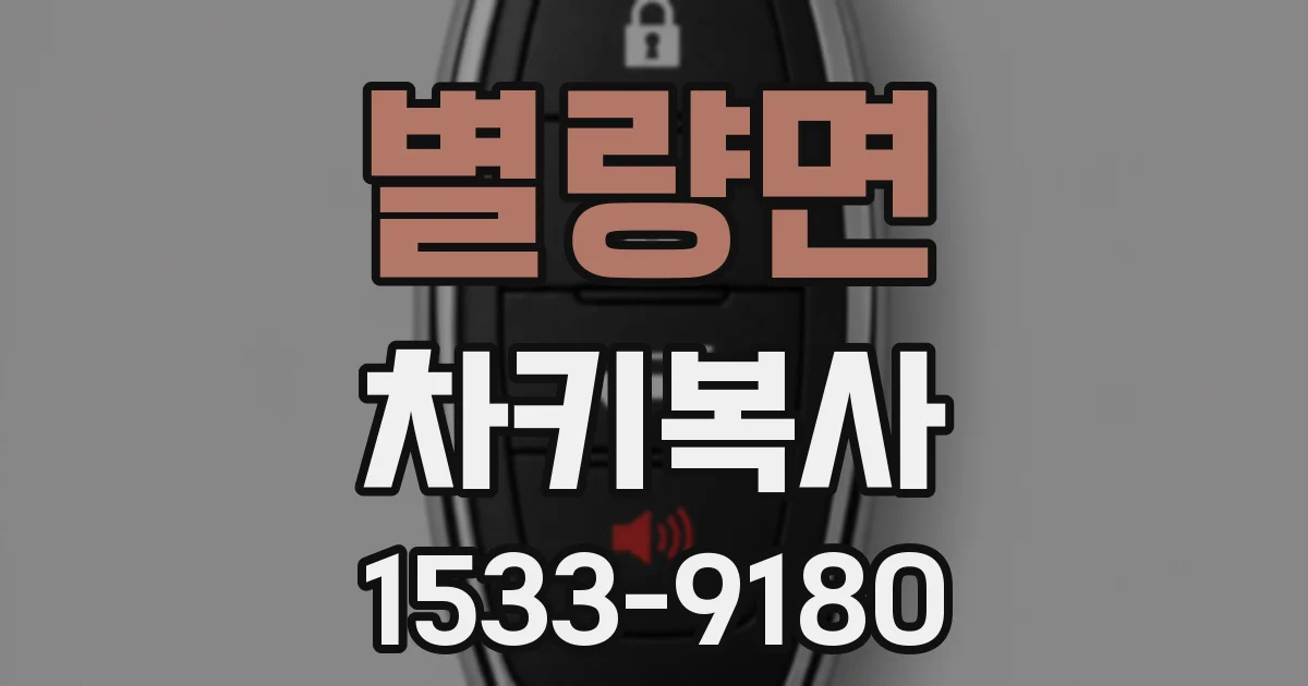 별량면 차키복사