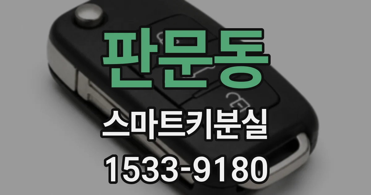 판문동 스마트키분실