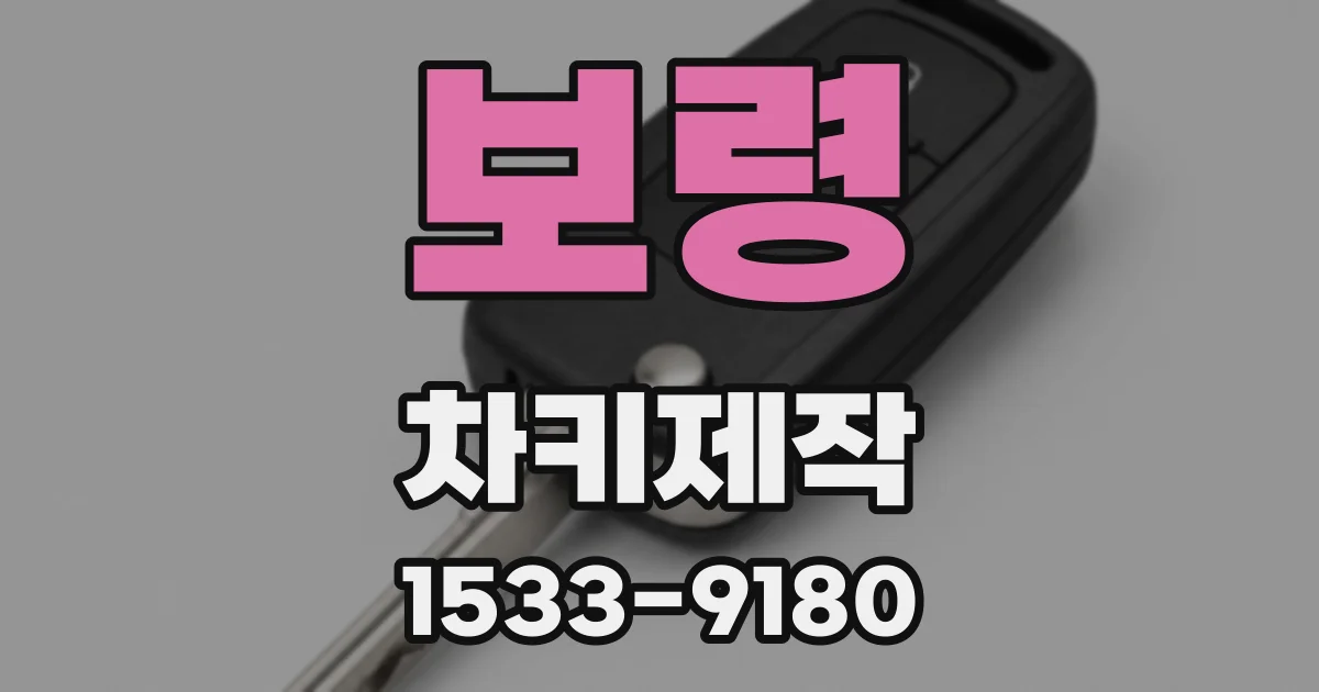 보령 차키제작