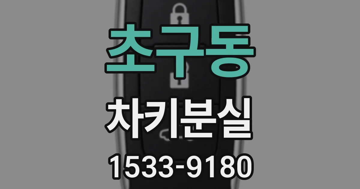 초구동 차키분실
