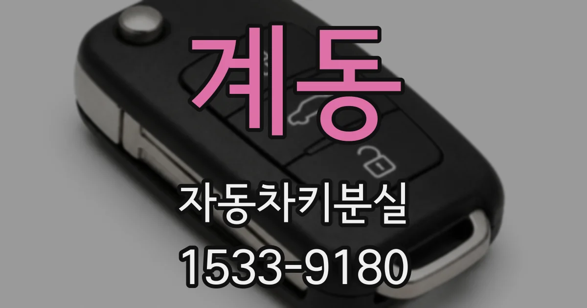 계동 자동차키분실