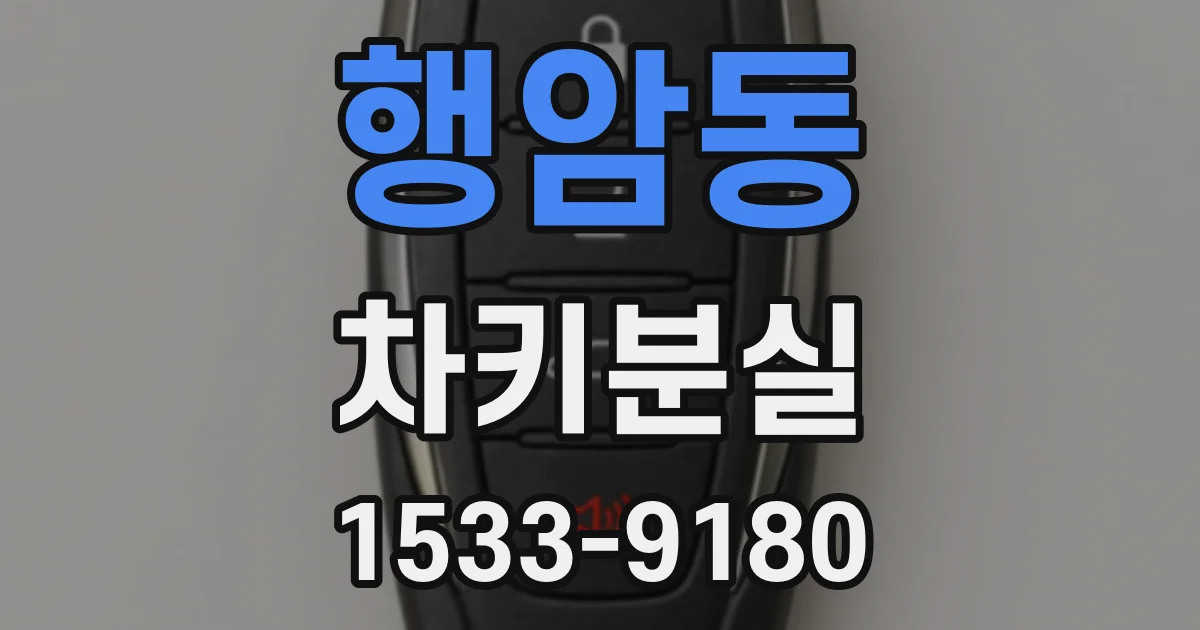 행암동 차키분실