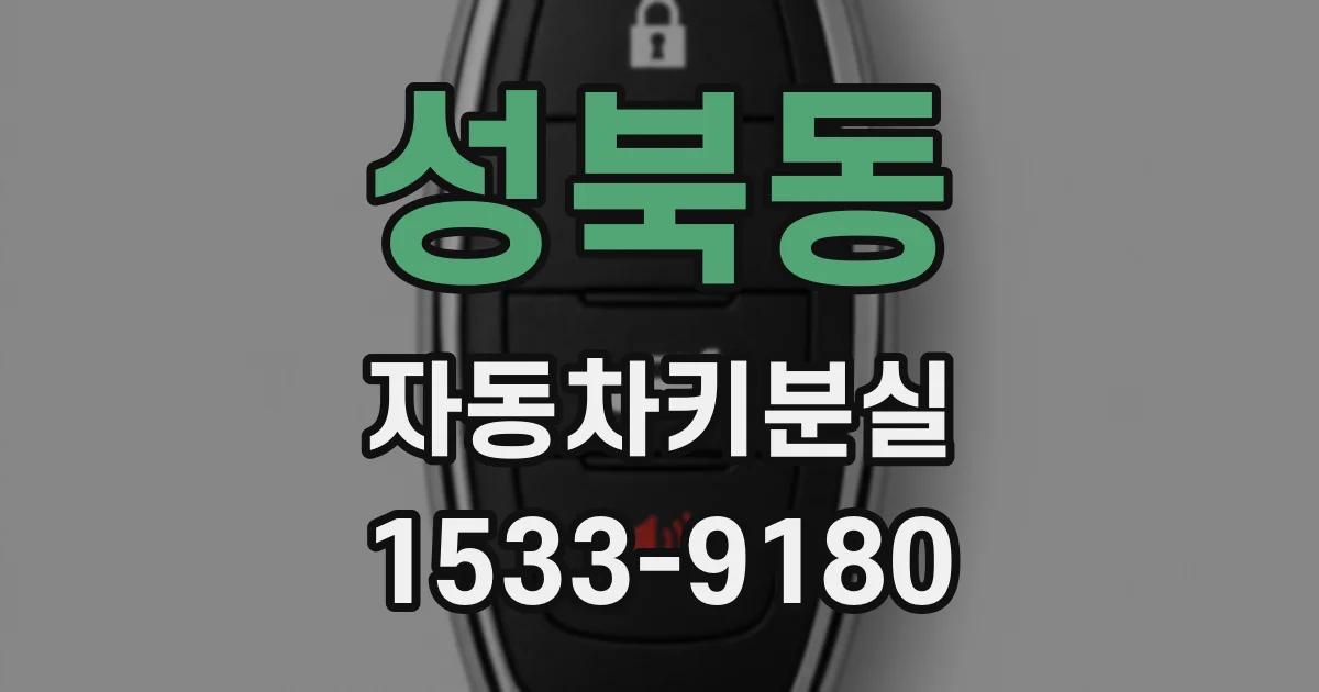 성북동 자동차키분실