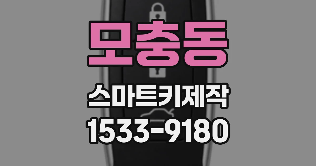 모충동 스마트키제작
