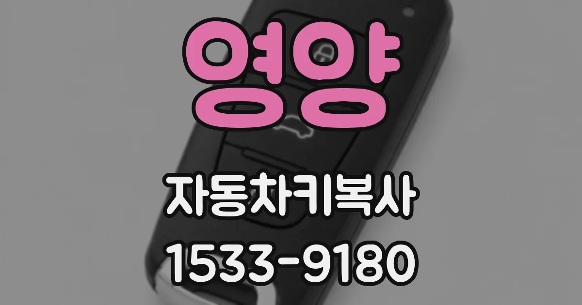 영양 자동차키복사