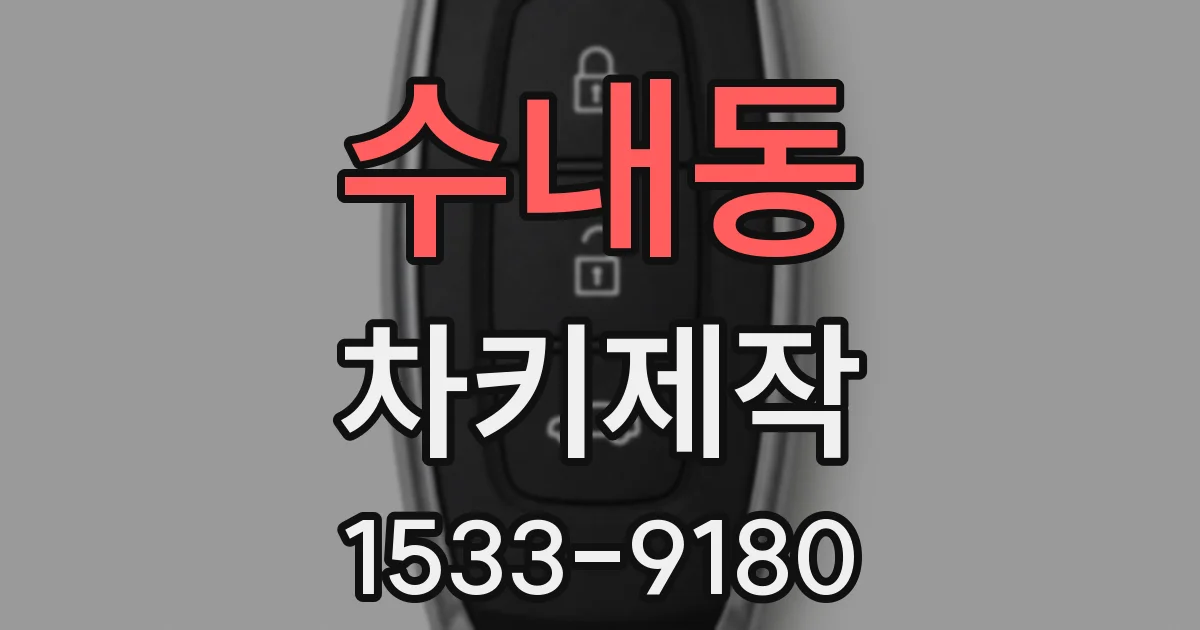 수내동 차키제작