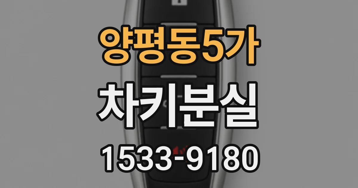 양평동5가 차키분실