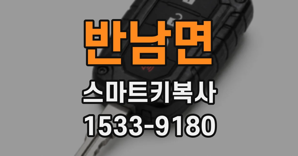 반남면 스마트키복사
