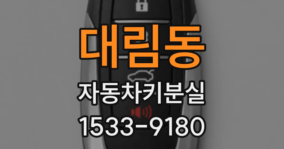 대림동 자동차키분실