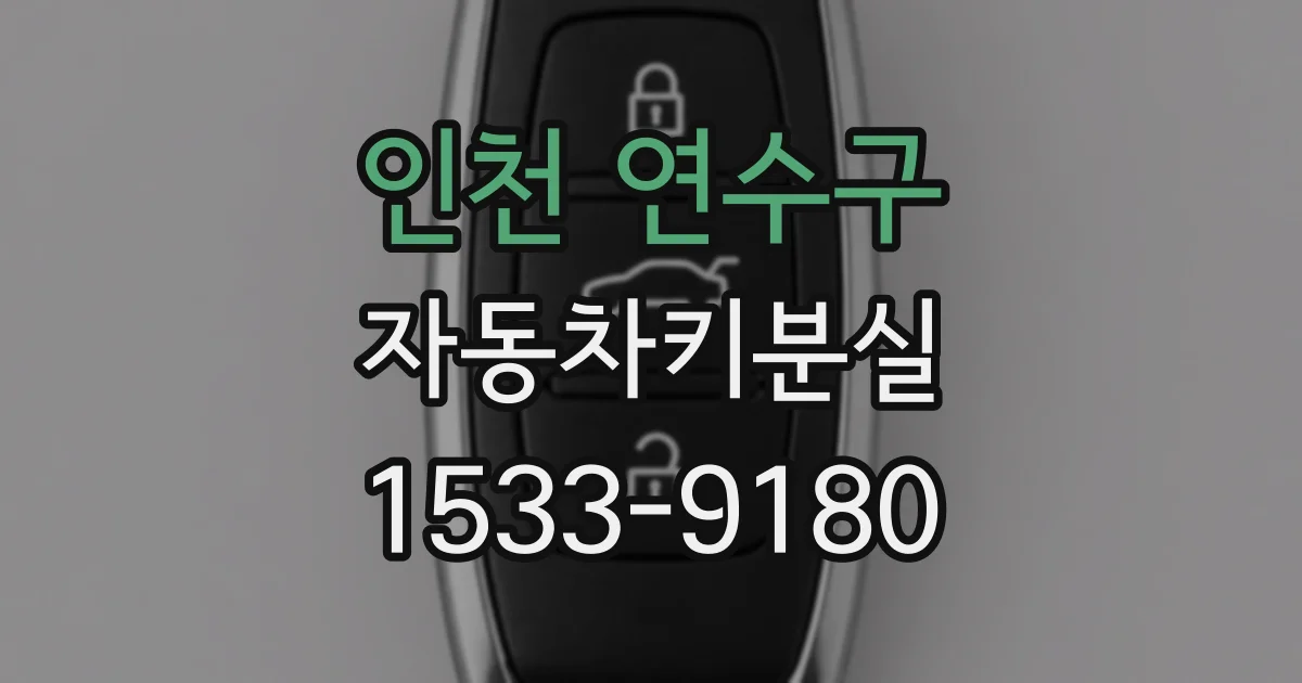 인천 연수구 자동차키분실