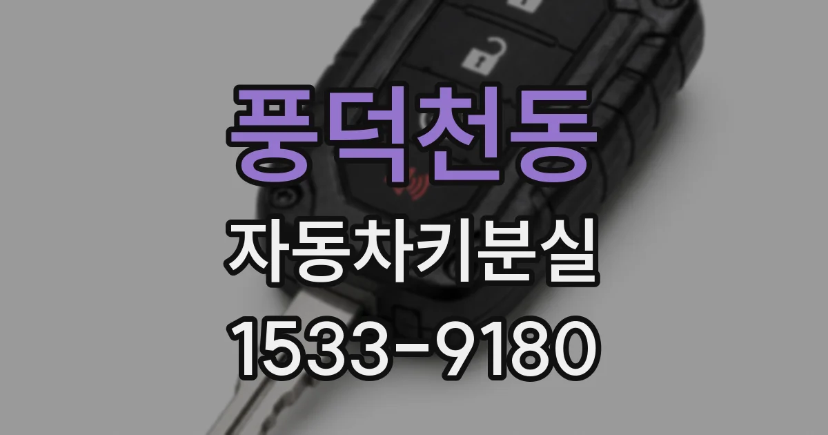 풍덕천동 자동차키분실